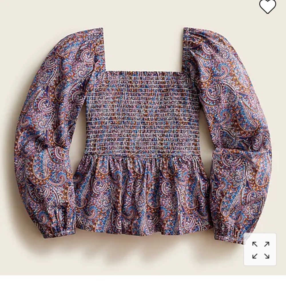 NWT J.Crew Smocked Top